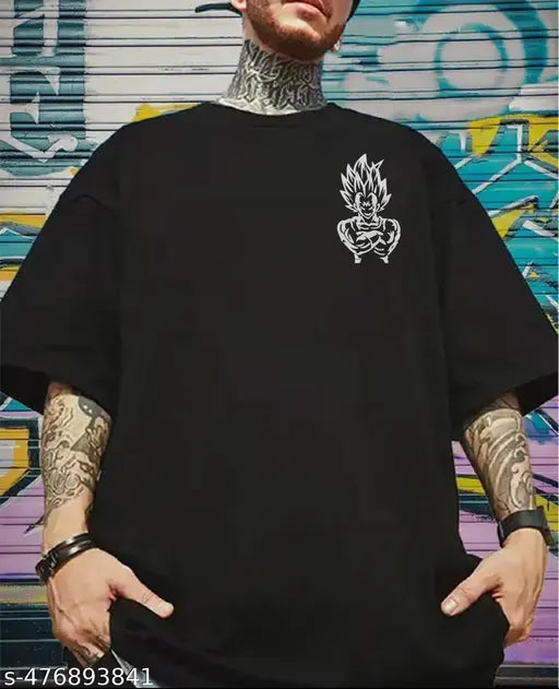 Men's Oversized Dragon Ball Z Majin Vegeta Graphic Tee
