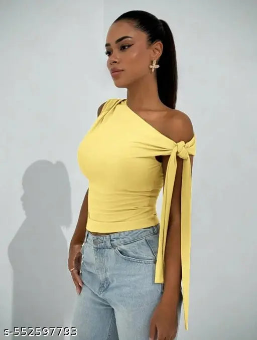 Meridian Asymmetric Ribbons Top - My Store