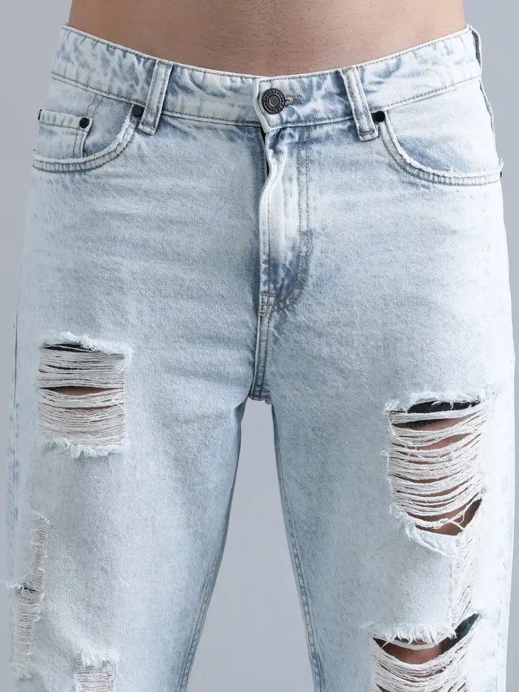 Azure Shred Slim Jeans