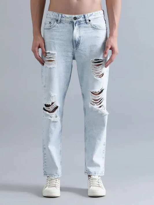 Azure Shred Slim Jeans