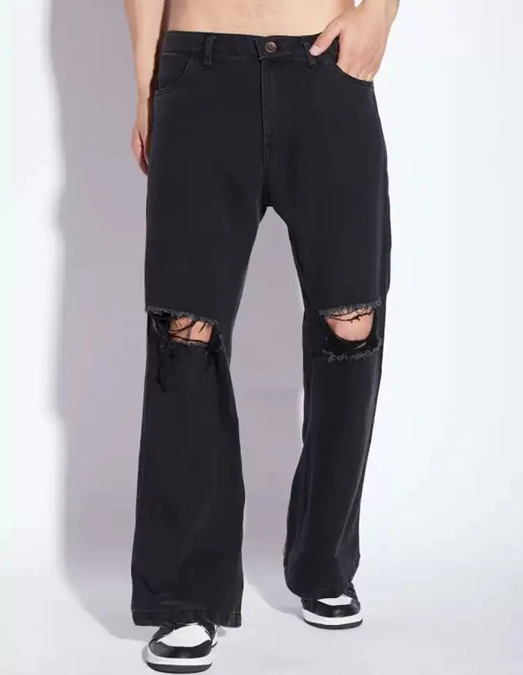 Worn Edge Black Denim