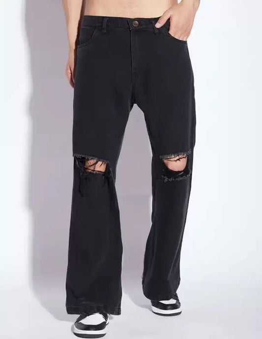 Worn Edge Black Denim