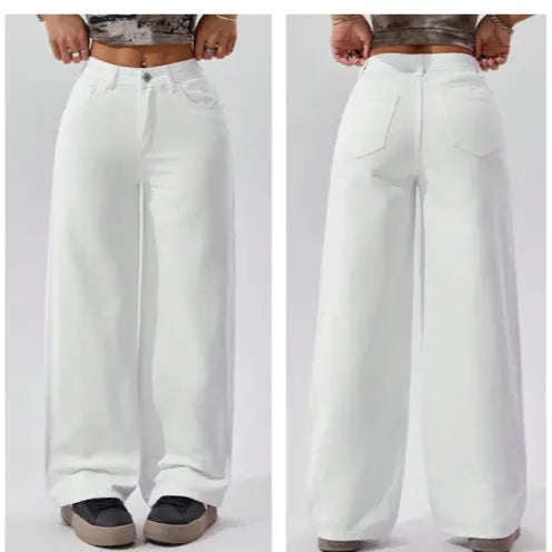 Aura White Palazzo Denim