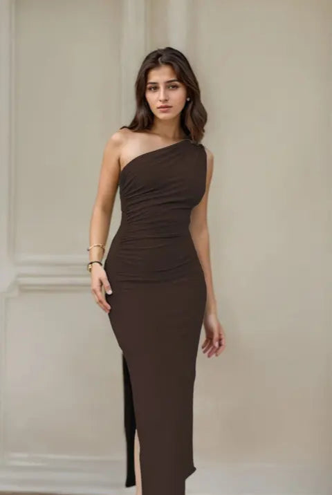 Éclat One-Shoulder Midi Dress