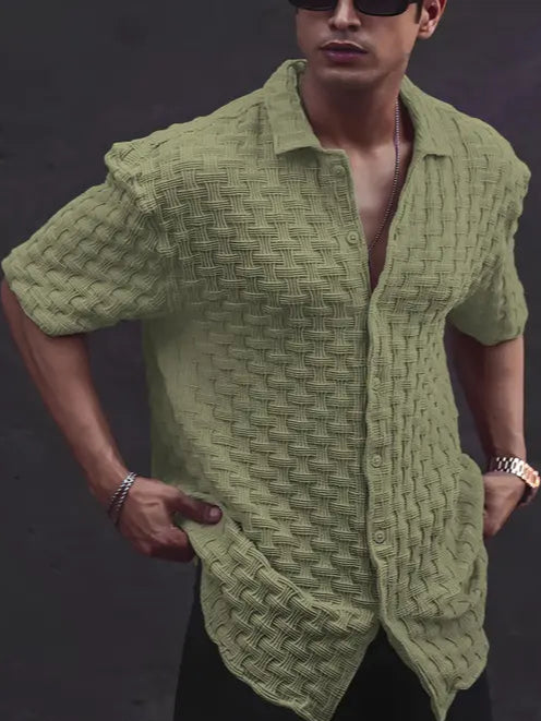 SwissVogue Artisanal Weave Shirt