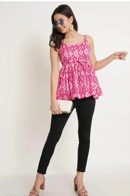 Pink Boho Bloom kurti