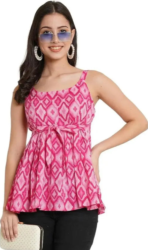 Pink Boho Bloom kurti