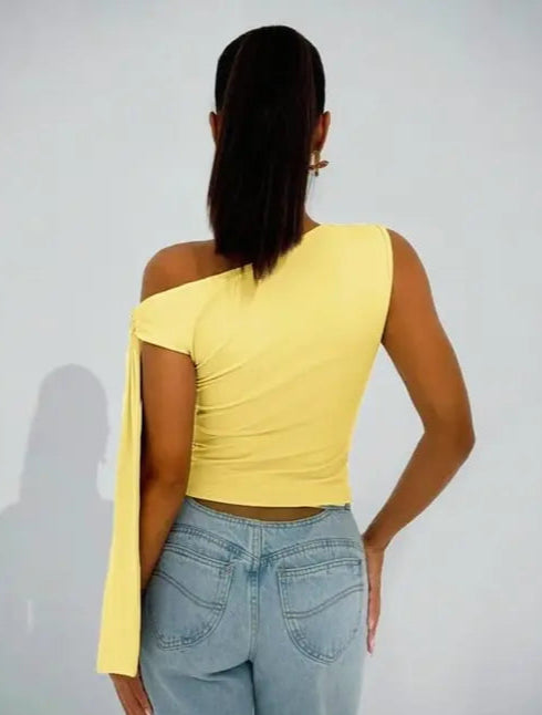 Meridian Asymmetric Ribbons Top