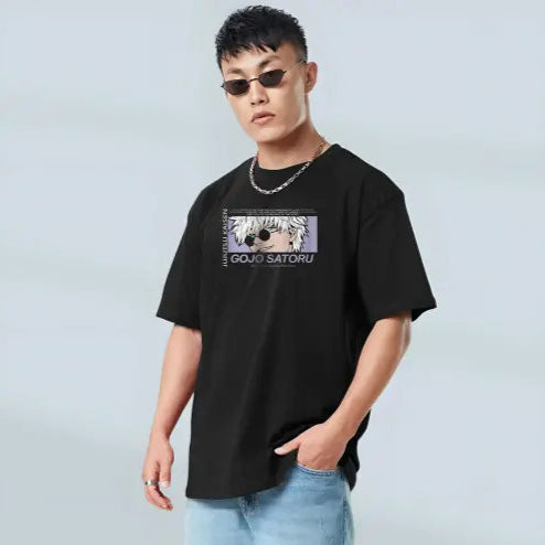 Men's Oversized Jujutsu Kaisen Satoru Gojo Graphic Tee - My Store