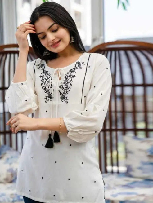 Pearl Bloom Boho Kurti