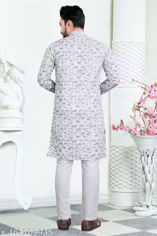 "Grey Matter" Modern Kurta