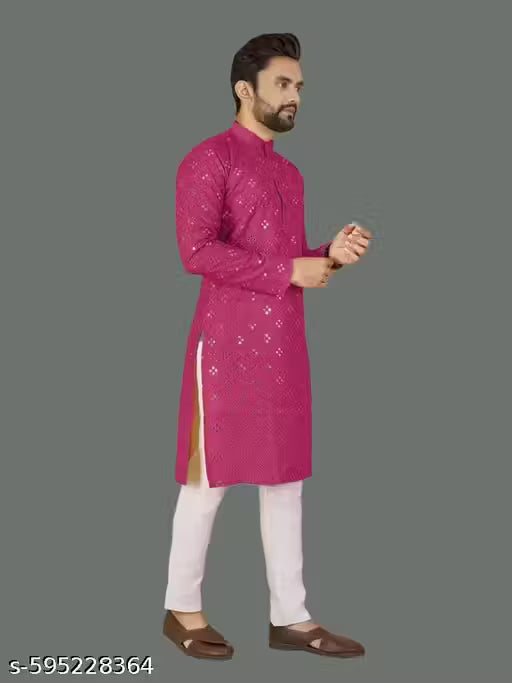 'Fuchsia Fantasia' Kurta Set. - My Store