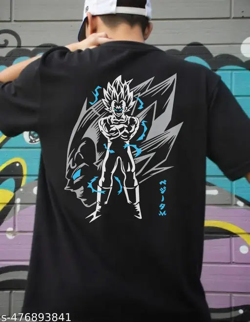 Men's Oversized Dragon Ball Z Majin Vegeta Graphic Tee - My Store