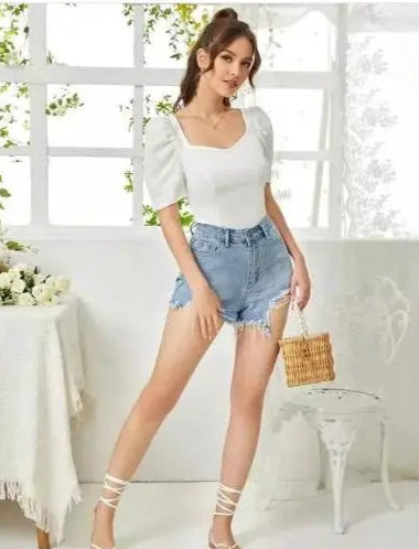 Sweetheart Puff Sleeve Top - My Store