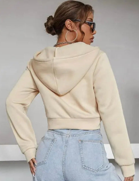 SwissVogue Modern Cropped Hoodie