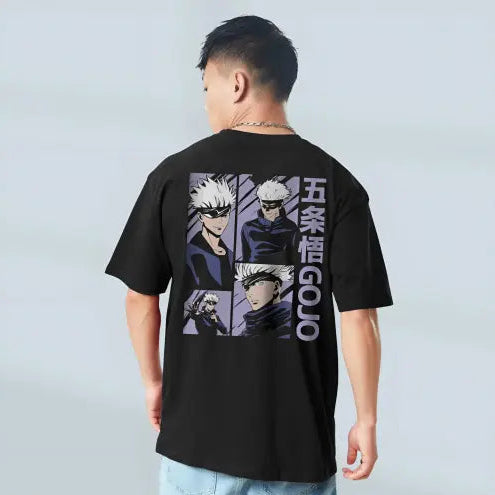 Men's Oversized Jujutsu Kaisen Satoru Gojo Graphic Tee - My Store