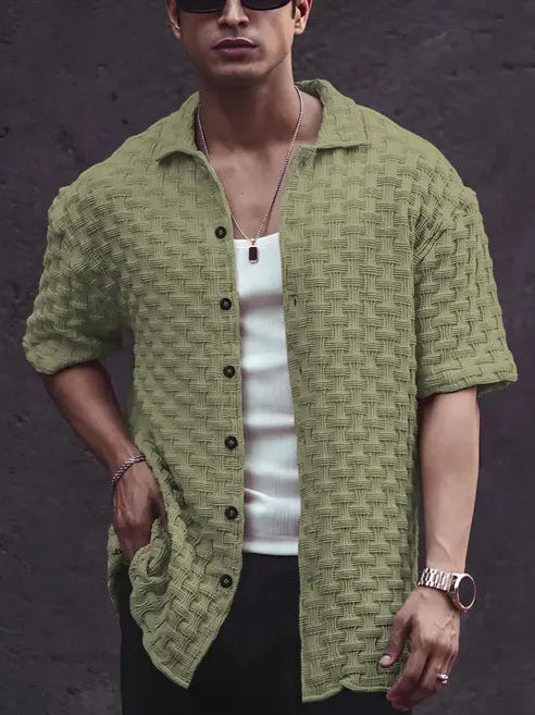 SwissVogue Artisanal Weave Shirt