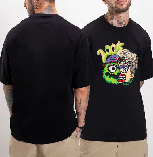 "Look At Me" Oversized Black T-Shirt - My Store