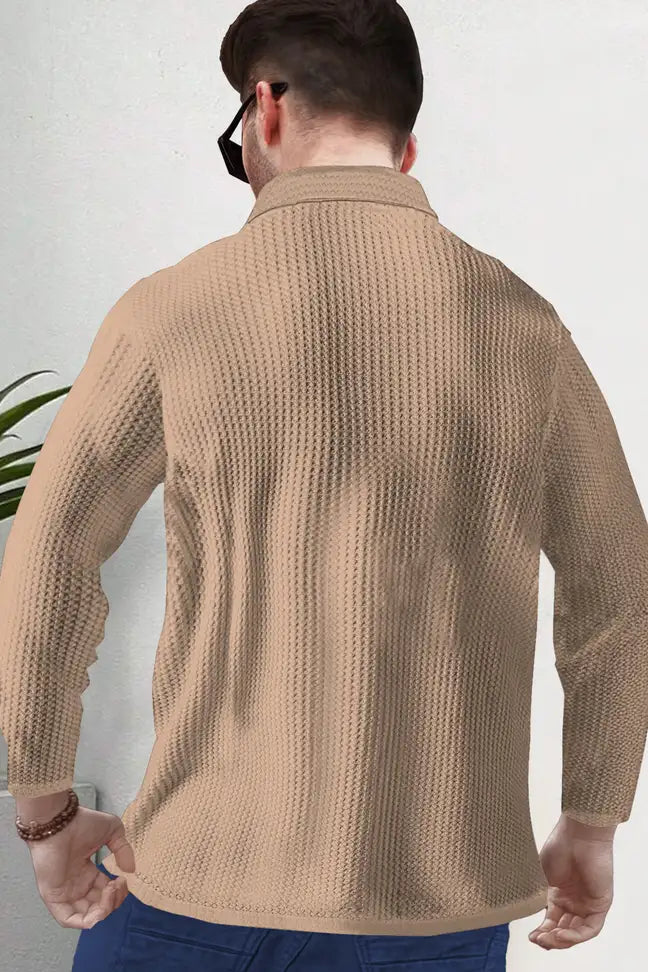 Terra Textured Half-Zip Polo
