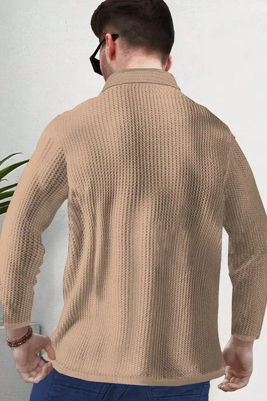 Terra Textured Half-Zip Polo