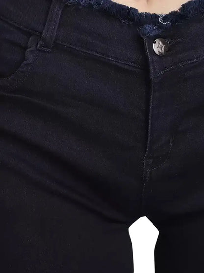 Midnight Frayed Denim Shorts - My Store