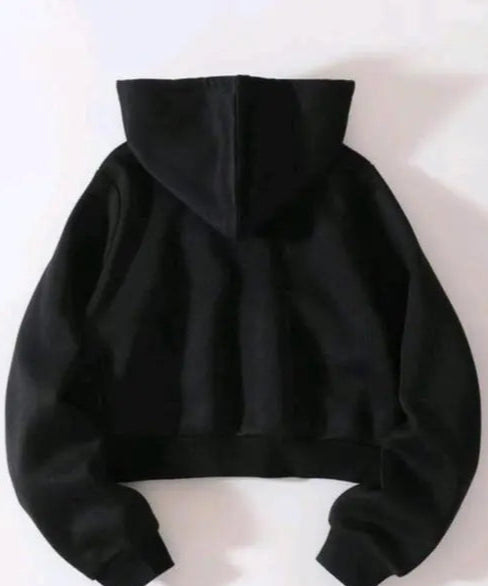 Aura Rich Black Zip Hoodie