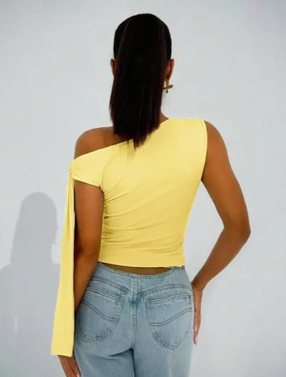 Meridian Asymmetric Ribbons Top - My Store