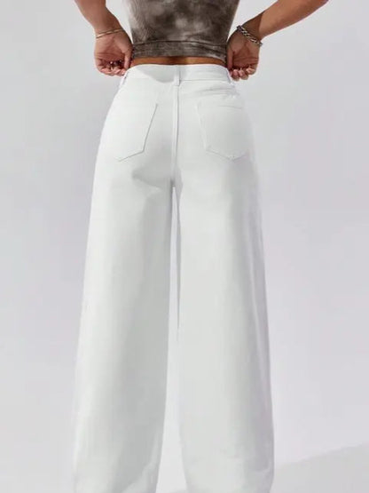 Aura White Palazzo Denim - My Store