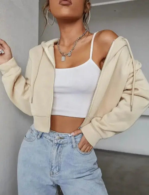 SwissVogue Modern Cropped Hoodie