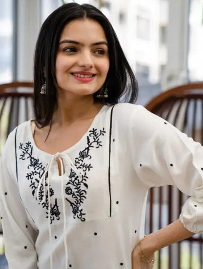 Pearl Bloom Boho Kurti - My Store