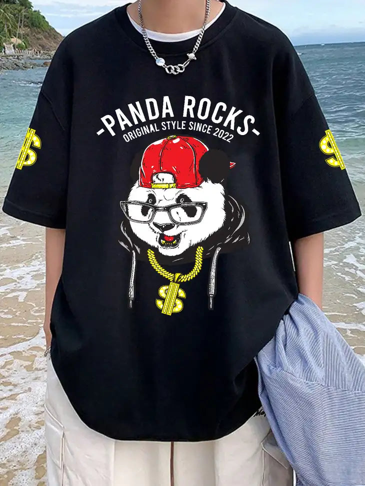 Panda Rocks Hip-Hop Tee - My Store