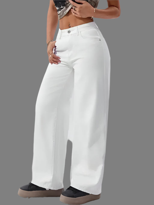 Aura White Palazzo Denim