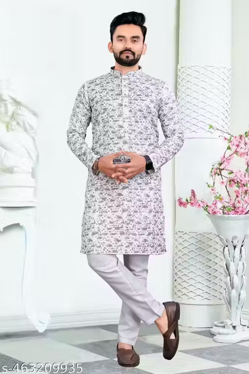 "Grey Matter" Modern Kurta
