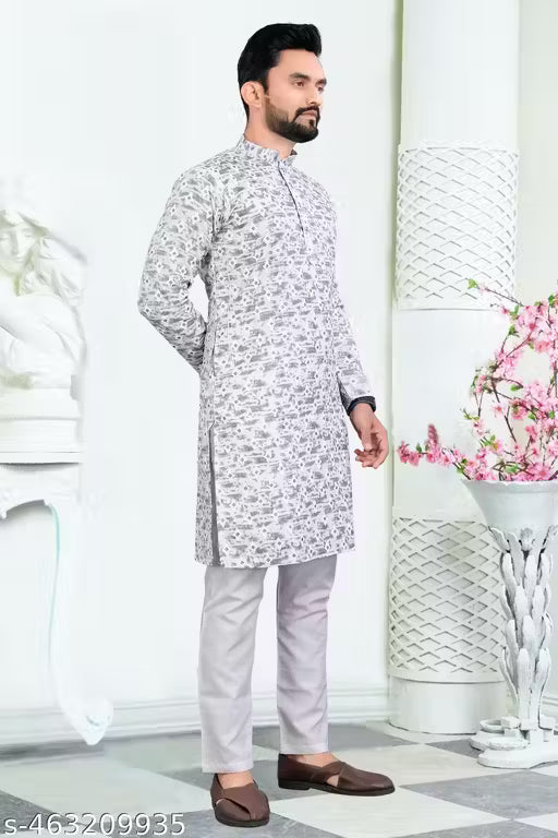 "Grey Matter" Modern Kurta