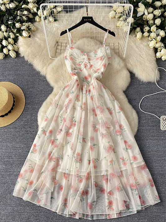 "Starlight" Floral Midi Dress - My Store