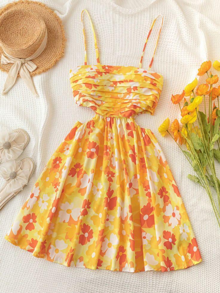 Ruffled Tiered Floral Dress - My Store