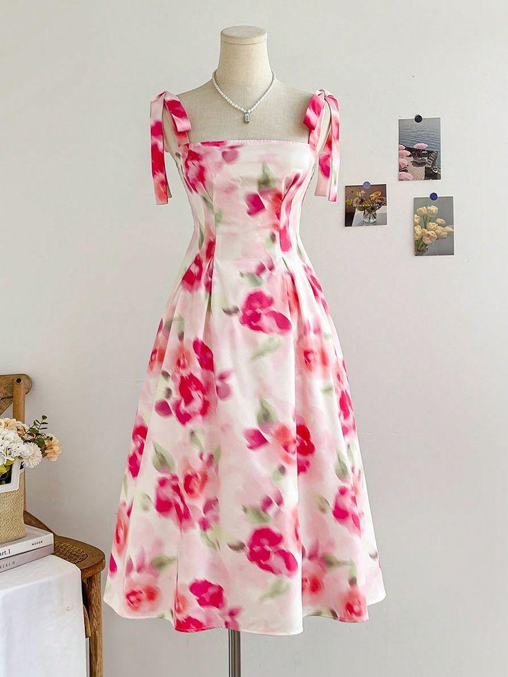 "Rosewater Picnic" A-line Dress - My Store