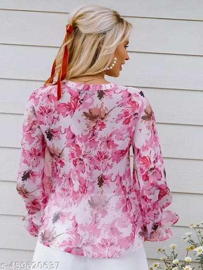 Romantic Ruffle Bloom Blouse - My Store