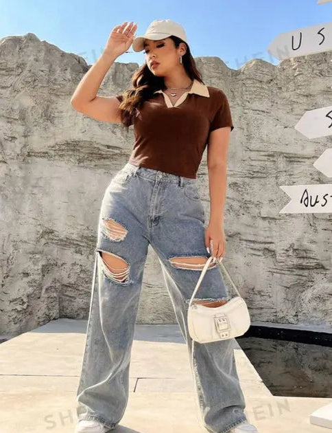 SwissVogue Essential Polo Crop