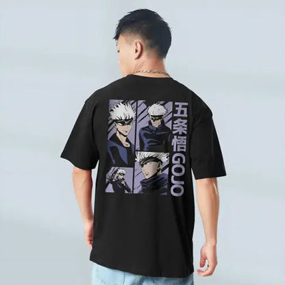 Men's Oversized Jujutsu Kaisen Satoru Gojo Graphic Tee - My Store
